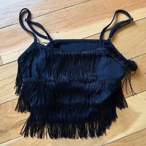 🎀3/$25🎀 SHEIN Black Fringe Camisole Top
